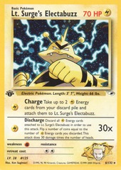Lt. Surge's Electabuzz - 6/132 - Holo Rare - 1st Edition
